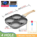 Non-Stick 4-Hole Omelet and Pancake Frying Pan Cookware