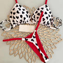 Heart Print Bikini Thong Summer Beachwear Essential Stylish Collection