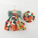 Baby Girl's Tropical Flower Dress Summer Chic Daily Style