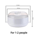 Round Plastic Microwave Steamer with Lid for Cooking