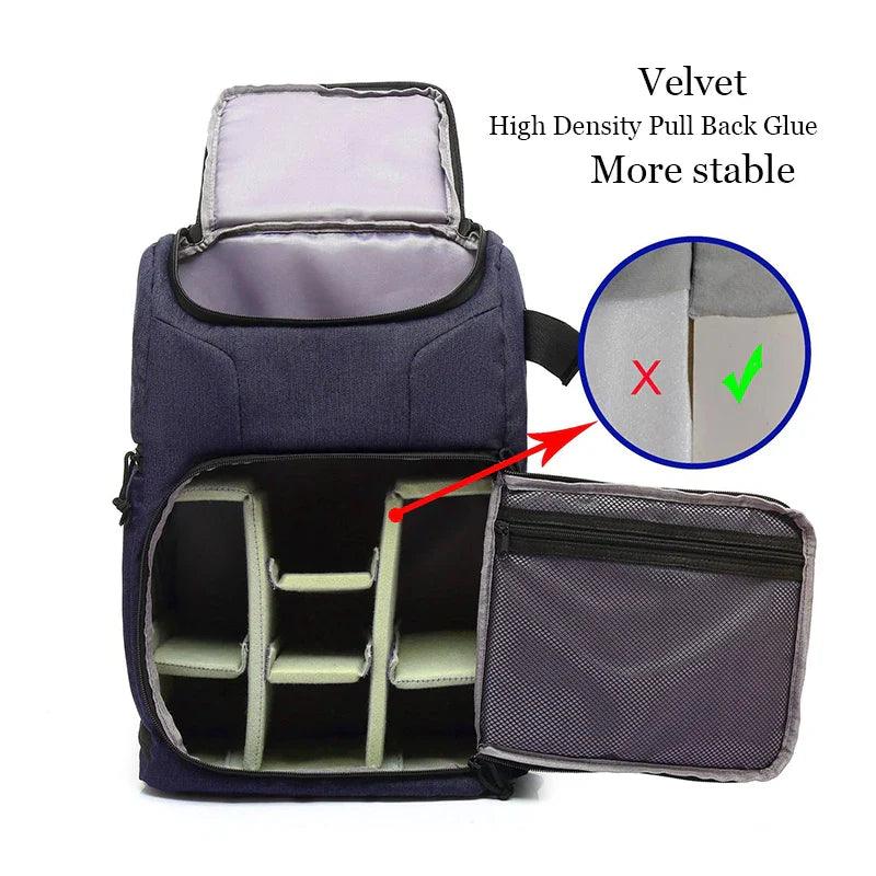 Waterproof Camera Bag Photo Cameras Backpack For Canon Nikon Sony Xiaomi Laptop DSLR Portable Travel Tripod Lens Pouch Video Bag  ourlum.com   