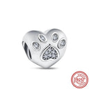 Crown Flowers Heart Silver Bead Charm Elegant Pandora Accessory