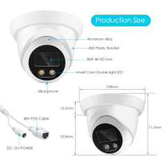 4K Outdoor IP Security Camera with Night Vision and Remote Access