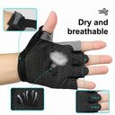 1Pair Cycling Gloves for Men & Women Anti Slip Gel Pad