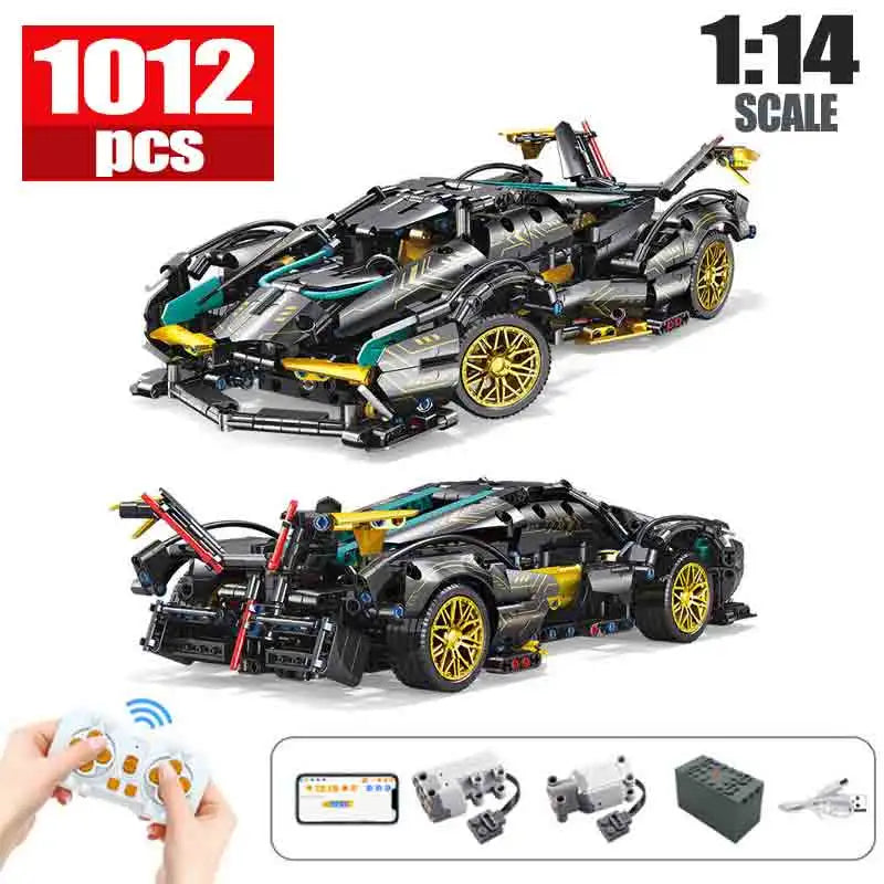 Ultimate Lamborghini V12 RC Car Building Set - 1012 Pieces - Ideal Birthday Gift for Boys and Kids  ourlum.com   