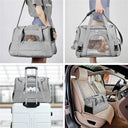 Soft Portable Pet Carrier Bag with Safety Zippers Travel