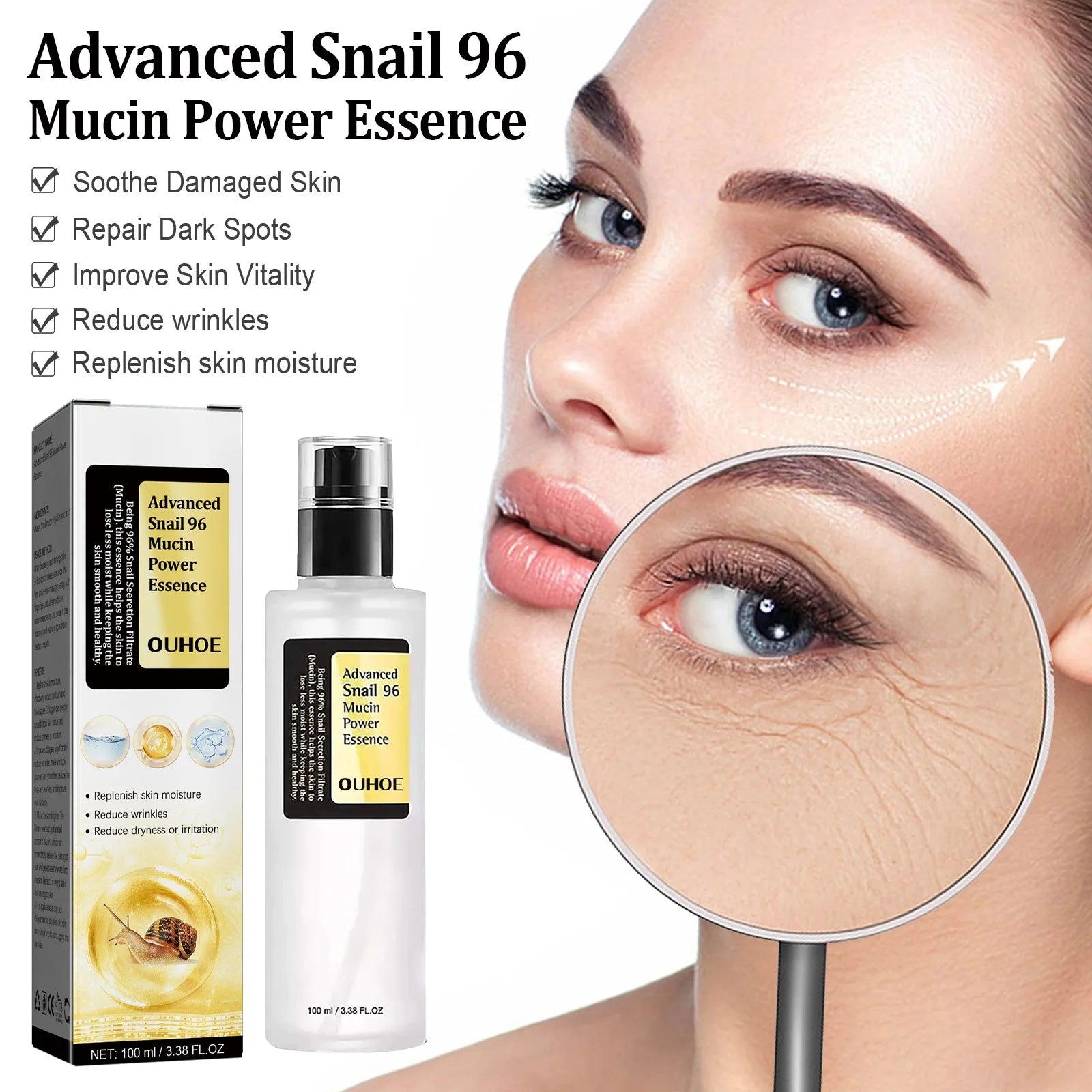 Snail Secretion Filtrate Anti-Aging Essence Serum for Skin Rejuvenation  ourlum.com   