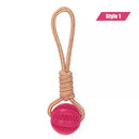 Dog Treat Balls Interactive Rope Rubber Toys for Small Dogs