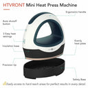 HTVRONT Portable Mini Heat Press Machine DIY Auto Easy Heating Transfer Iron On HTV for Clothes Bags Shoes Hats T-shirts