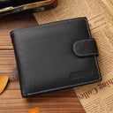 Vintage Cow Leather Zipper Wallet with Free Engraving Gift