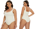 GUUDIA Seamless Tummy Control Bodysuit with Open Crotch for Effortless Shaping