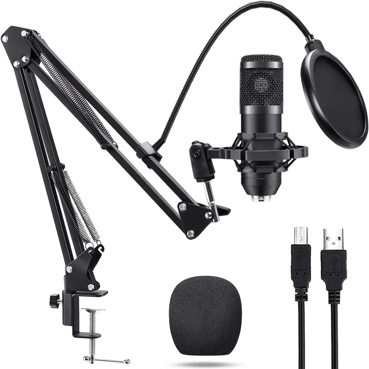 BM-800 USB Recording Microphone Professional Condenser Mic Kit with Articulated Arm For Gaming Podcasting Streaming Youtube