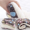 Pet Cozy Fleece Blanket Mat Soft Washable Warm Bear Pad