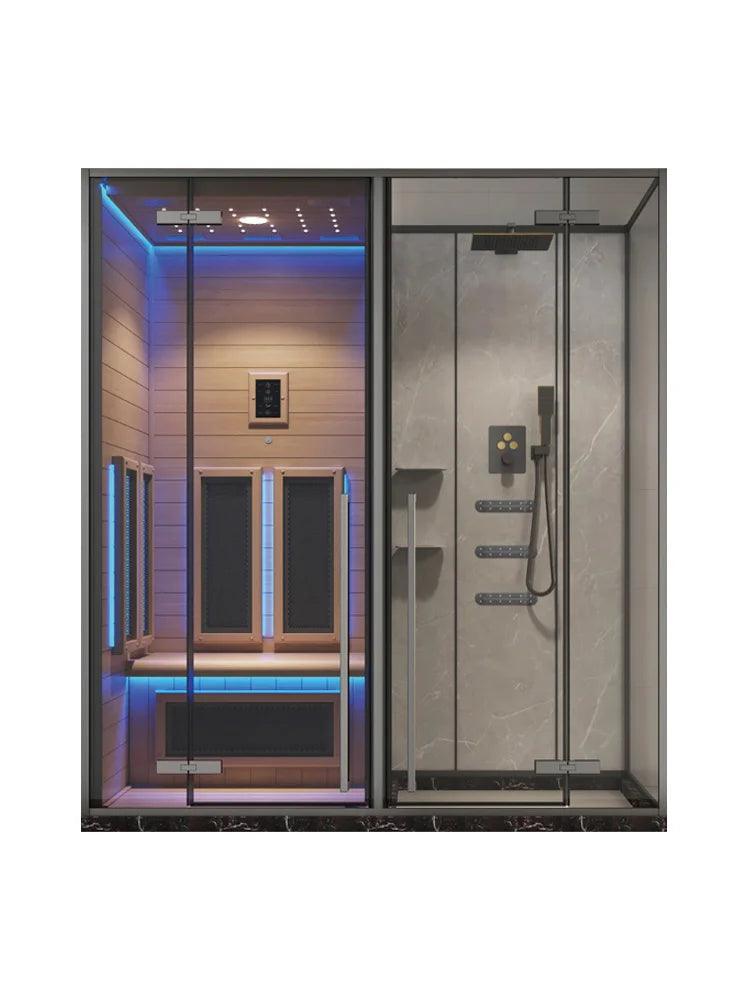 Luxurious Spa Shower Room with Sauna, Steam & Dry-Wet Separation  ourlum.com   