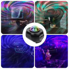 Galactic LED Star Projector Night Light for Gaming Rooms and Bedrooms - Smart App Control & Bluetooth Speaker