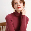 Turtleneck Sweater Women Autumn Winter Slim Pullover Jumper