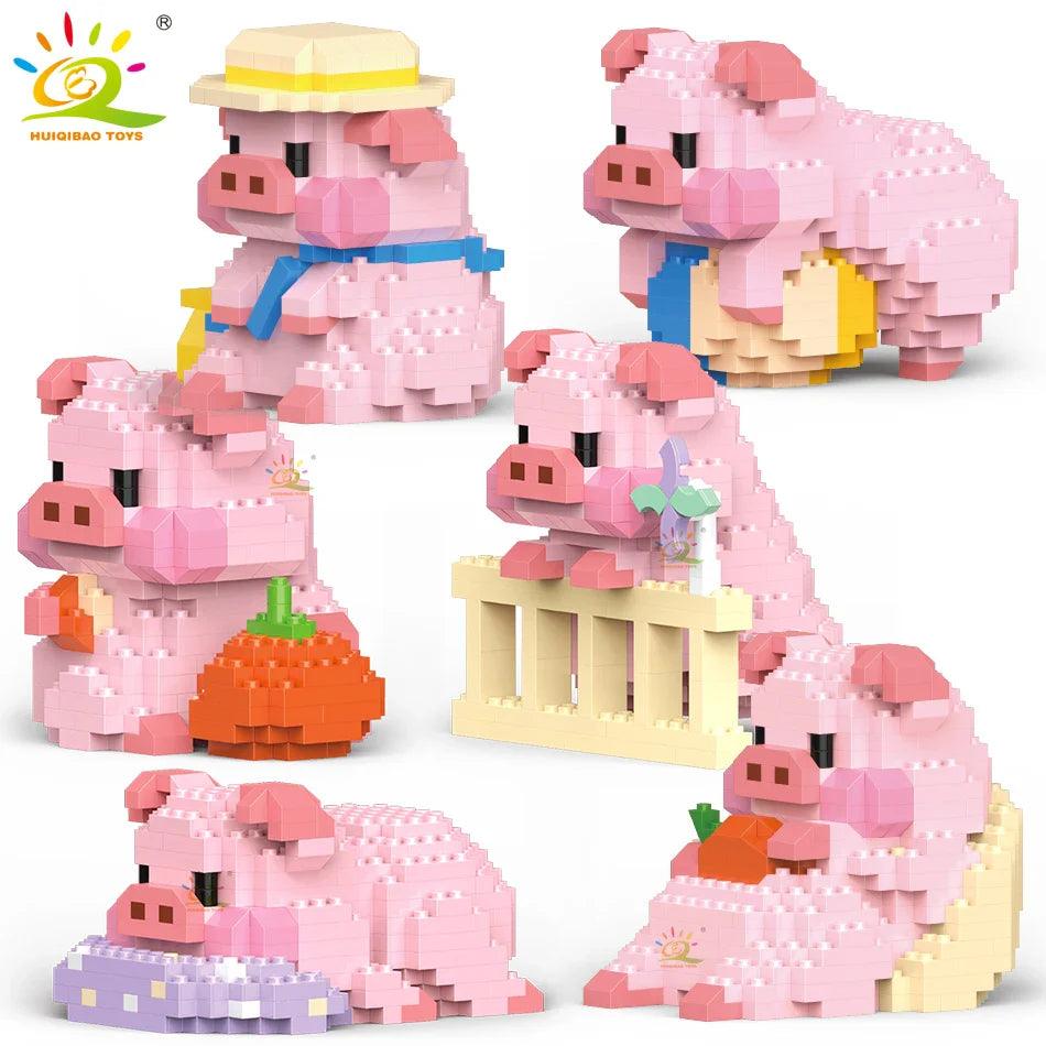 Mini Pig Diamond Building Blocks: DIY City Construction Toys for Children  ourlum.com   