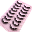 7/8/9/10Pairs Eyelashes Makeup Soft Fluffy 3D Mink False Eyelashes Thick HandMade Volume Mink Lashes Faux Cils Natural Fake Lash  ourlum.com Black 8pairs-MQ-10  