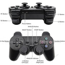 Wireless Controller For PS2 PS1 Gamepad Dual Vibration Shock