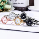 Gold Bangle Bracelet Watch for Women by YIKAZE: Retro Stainless Steel Quartz Wristwatch with Fashionable Design  ourlum.com   