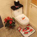 Adorable Santa Claus Christmas Toilet Seat Cover Set Decor