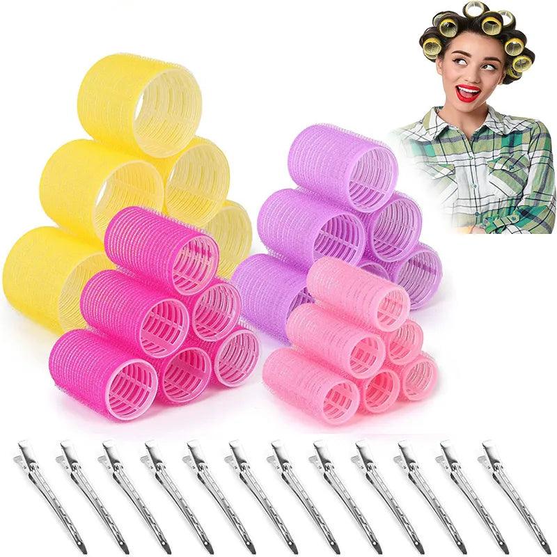 Self-Adhesive Hair Curlers for Effortless Curls