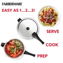 6 Quart Durable Aluminum Pressure Cooker - Easy Clean & Safe