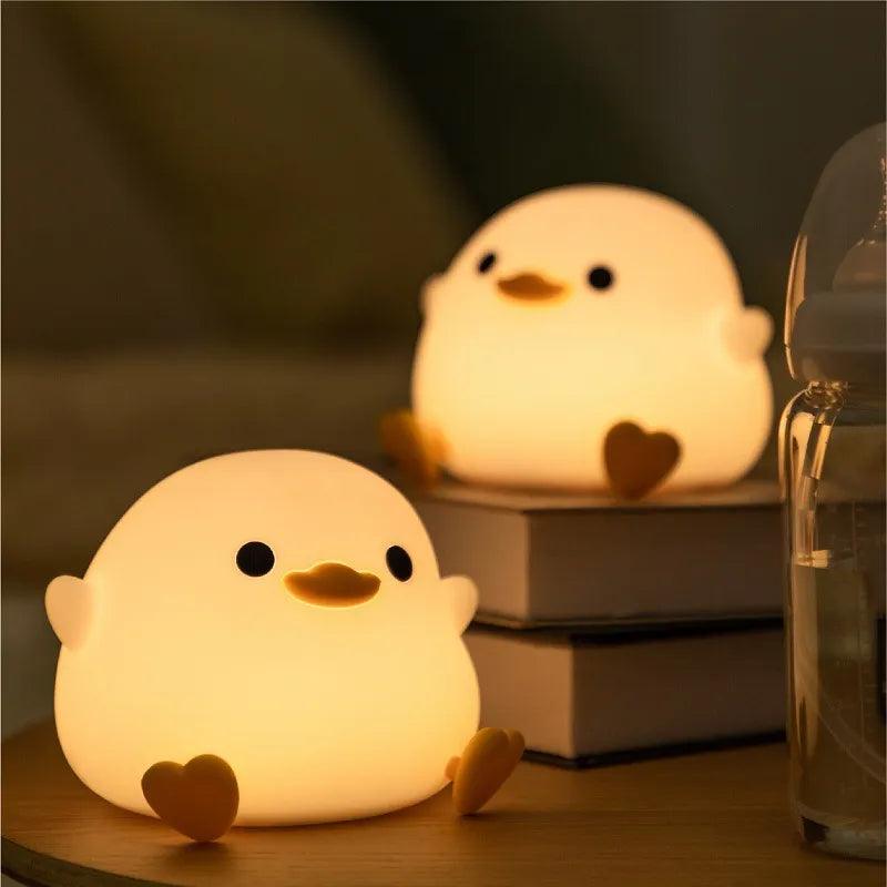 LED Duck Night Light: Cute Cartoon Animals Lamp for Kids - USB Rechargeable  ourlum.com   