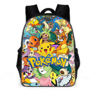 2PC Pikachu Cartoon Backpack Two-piece Pokemon Student School Bag Pencil Bag Elf Pokémon Lunch Bag Cartoon School Bag Mochila  ourlum.com School bag-01  