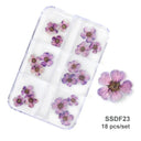 12/18Pcs/box 3D Dried Flowers Nail Art Decorations Dry Floral Bloom Stickers DIY Manicure Charms Designs For Nails Accessories  ourlum.com SSDF23  