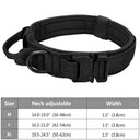 Tactical Dog Collar for Medium Large Pet Walking Training  ourlum.com black M 