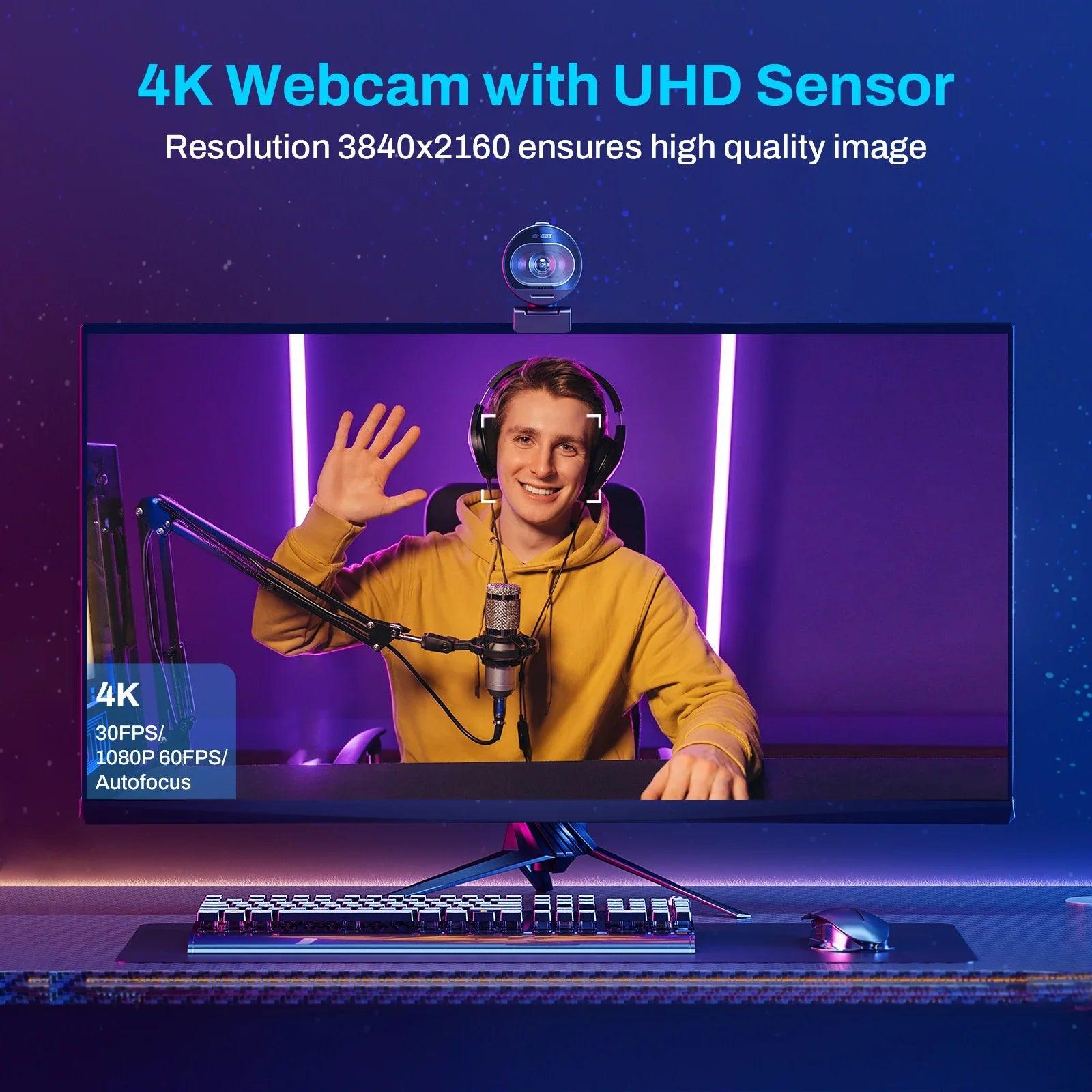 Webcam with Ultimate Clarity and Autofocus: High-Res Streaming & Clear Audio  ourlum.com   