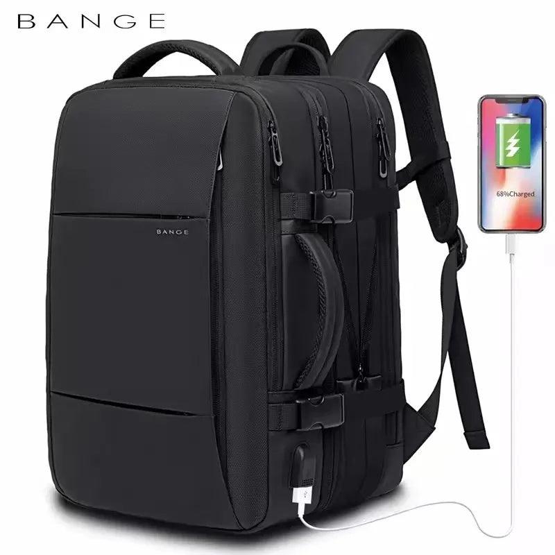 Expandable USB Business Backpack with Waterproof Laptop Compartment  ourlum.com   