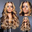 Luxe Ombre Highlight Body Wave Lace Front Wig Elegance