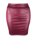 Faux Leather Pencil Skirt for Chic Elegance in Women