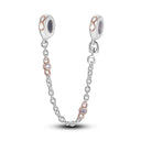 Safety Chain Silver Plated Beads Classic Safety Chain Charm