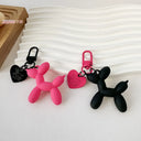 Cute Cartoon Balloon Dog Couple Keychains Key Ring Gift