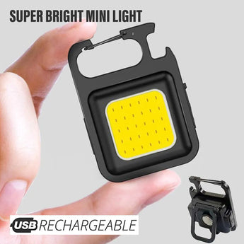 Mini COB Keychain Flashlight: Super Bright Camping Lamp with Magnet  ourlum.com   