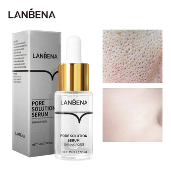 LANBENA Pore Solution Serum Shrink Pores Acne Treatment Remover Nose Blackhead Skin Firming Moisturizing Face Serum Skin Care  ourlum.com Default Title  