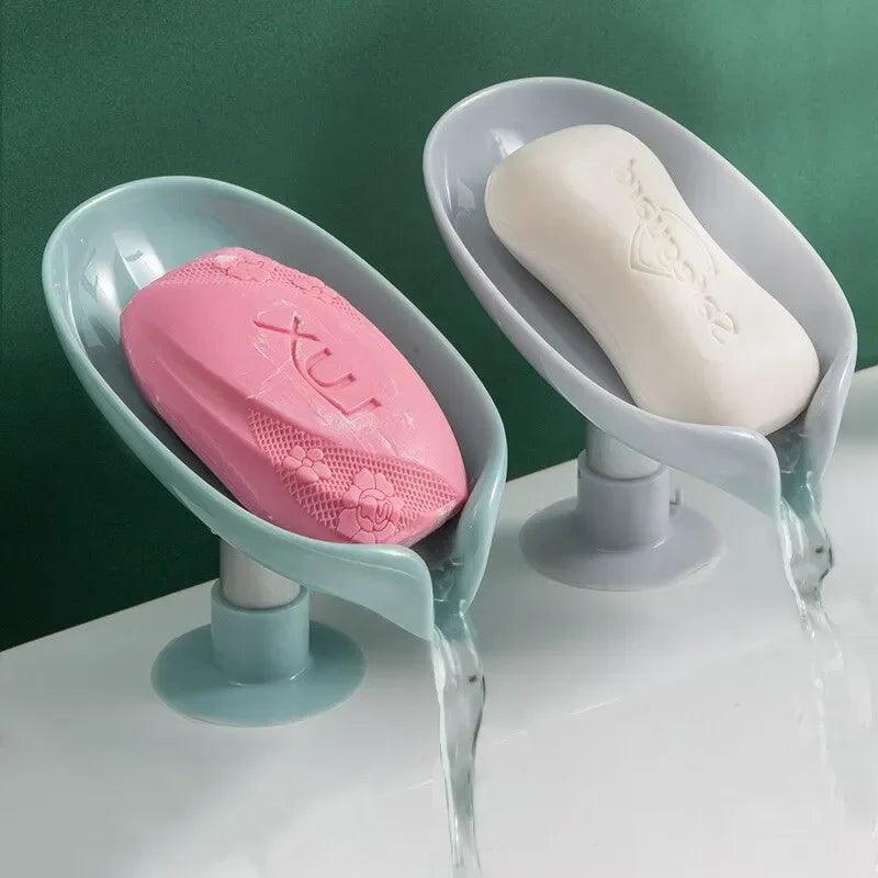 Leaf Shape Soap Holder: Durable Box with Suction Cup - Shower Essential  ourlum.com   