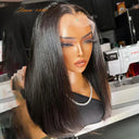 180% Density Brazilian Straight Bob Lace Front Wigs 14-20 Inch