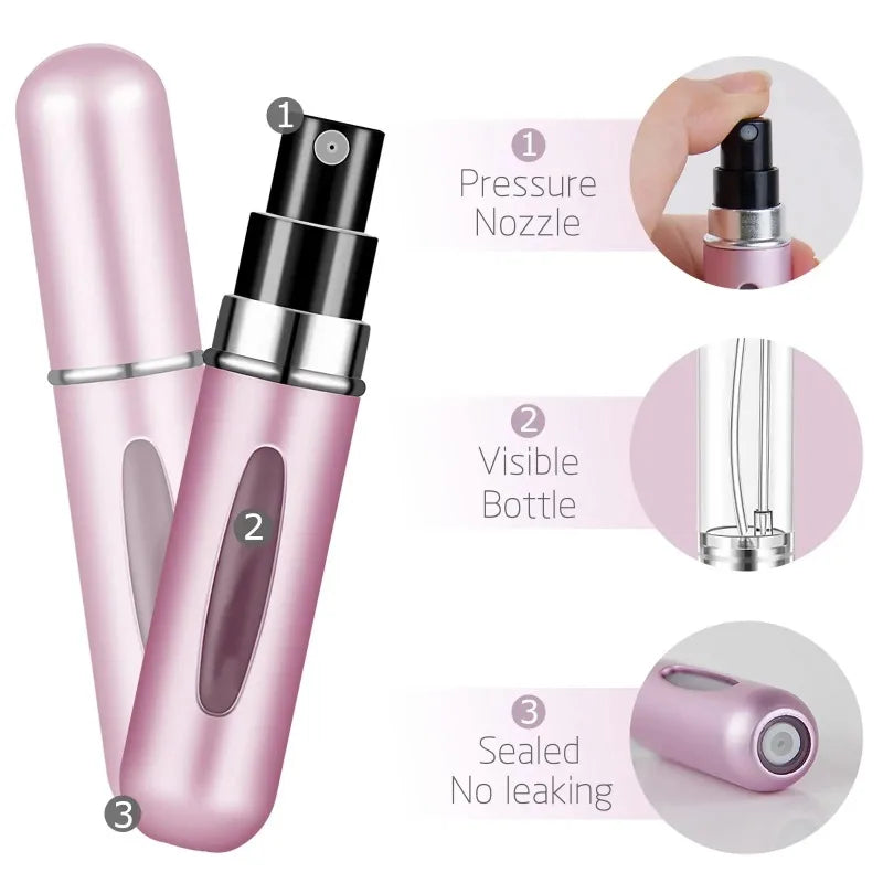 Travel Perfume Atomizer Spray Bottle with Synthetic Glass Container