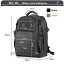 Tactical Backpack 3 Day Assault Pack Molle 38/45L Waterproof