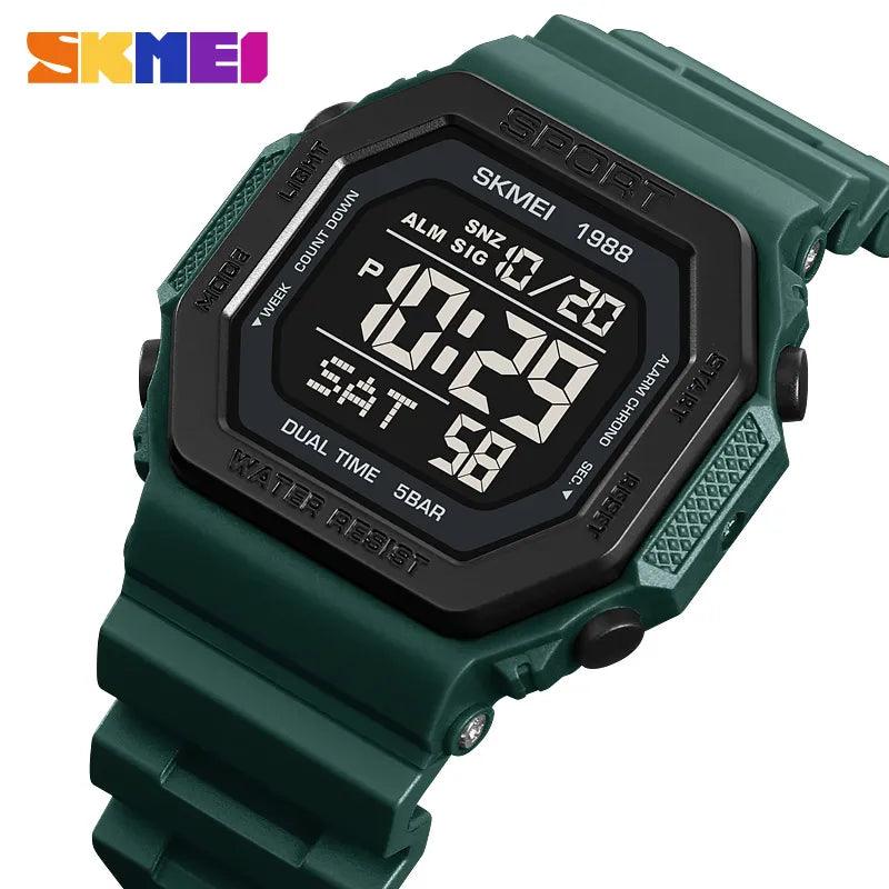 SKMEI Military Digital Sport Wristwatch: Countdown Chrono and Back Light Display  ourlum.com   