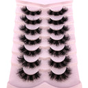 7/8/9/10Pairs Eyelashes Makeup Soft Fluffy 3D Mink False Eyelashes Thick HandMade Volume Mink Lashes Faux Cils Natural Fake Lash  ourlum.com Black 7pairs-AT-7  