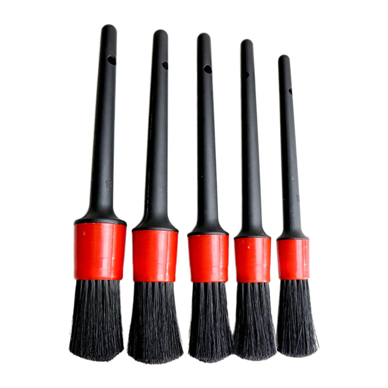 Automotive Interior Detailing Brush Set - 5 Piece Car Cleaning Tool Kit for Wheels, Rims, and More  ourlum.com   