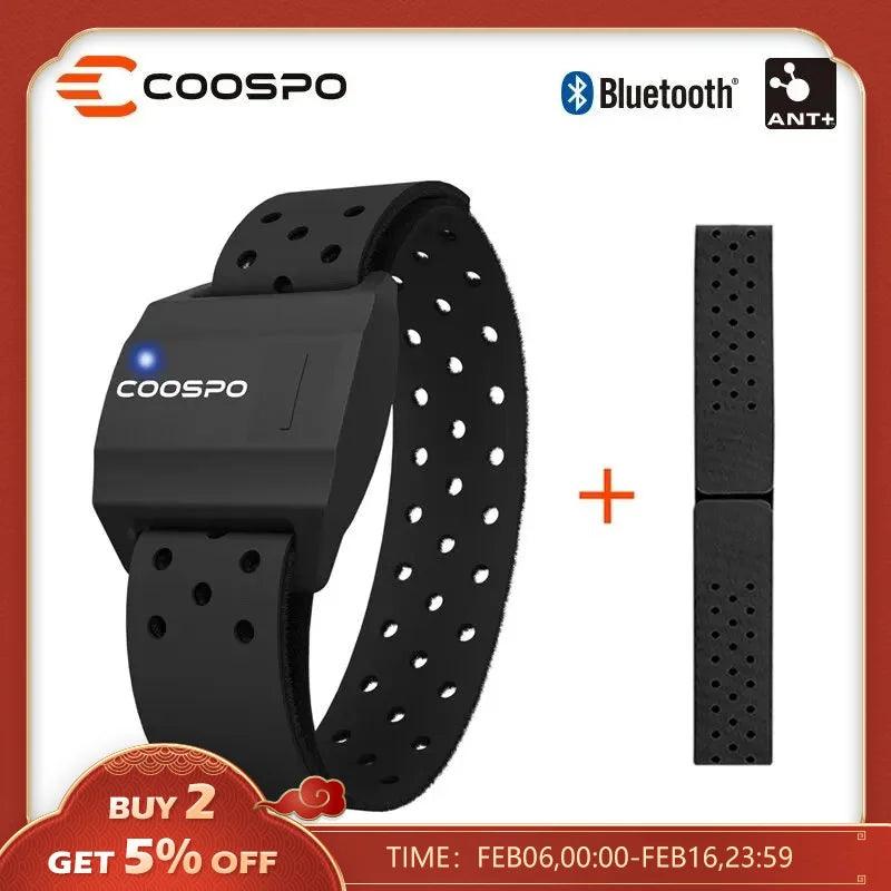 COOSPO Optical Heart Rate Monitor Armband for Garmin Wahoo Bike Computer  ourlum.com   