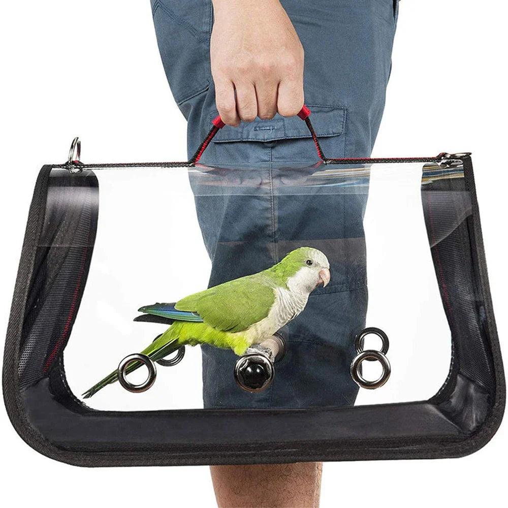 Bird Cage Parrot Carrier Bag with Perch: Lightweight Portable Pet Backpack  ourlum.com   