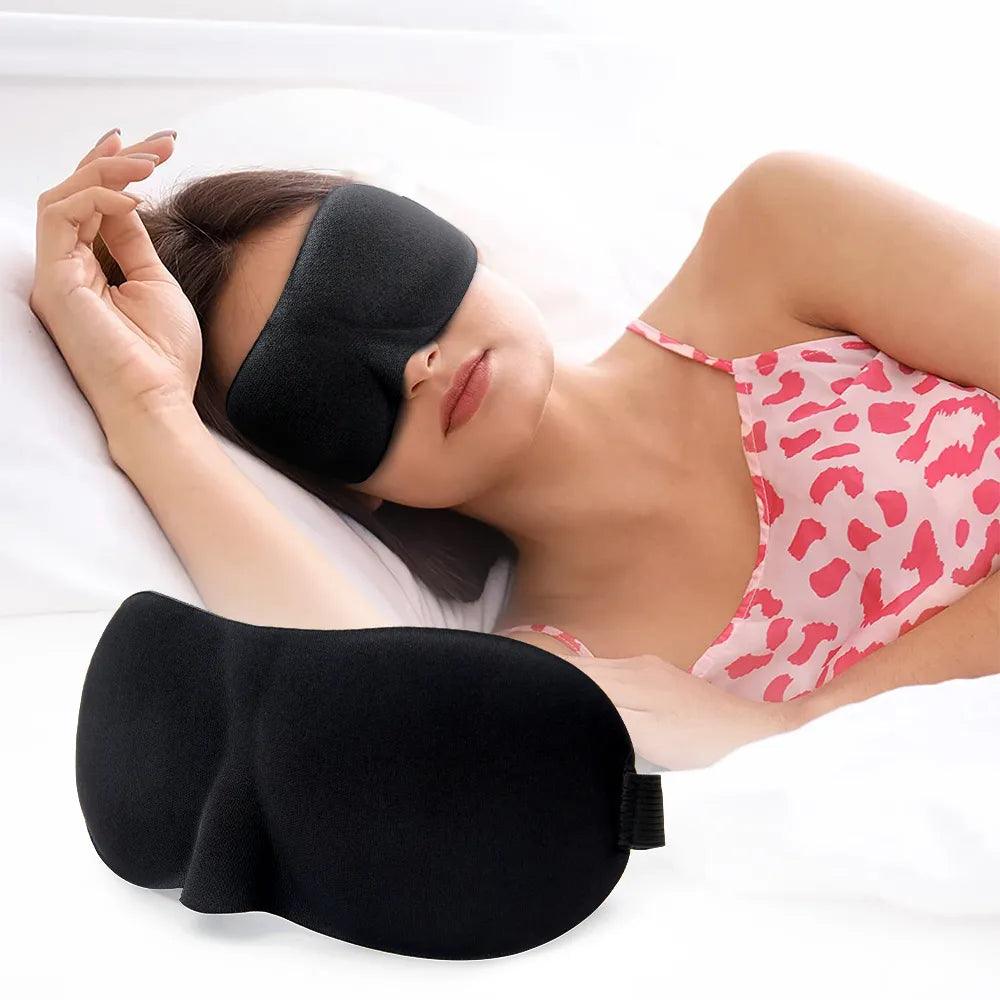3D Memory Foam Sleep Mask for Travel and Relaxation with Light Blocking Effect  ourlum.com   