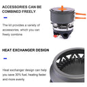 Widesea Portable Camping Cooking Set with Gas Burner Kit